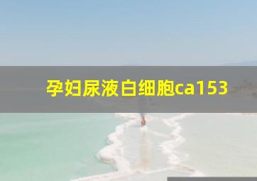 孕妇尿液白细胞ca153