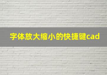 字体放大缩小的快捷键cad