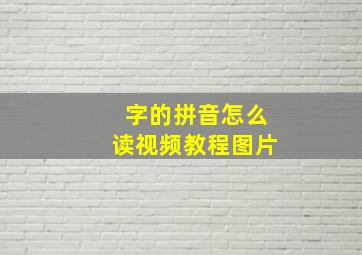 字的拼音怎么读视频教程图片