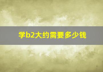 学b2大约需要多少钱