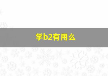 学b2有用么