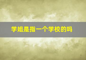 学姐是指一个学校的吗