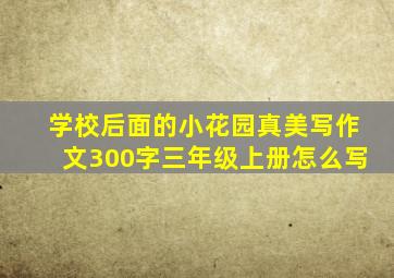 学校后面的小花园真美写作文300字三年级上册怎么写