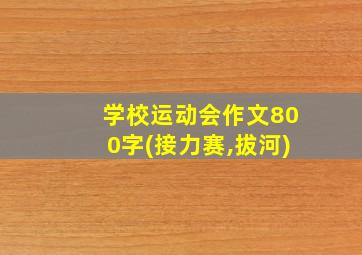 学校运动会作文800字(接力赛,拔河)