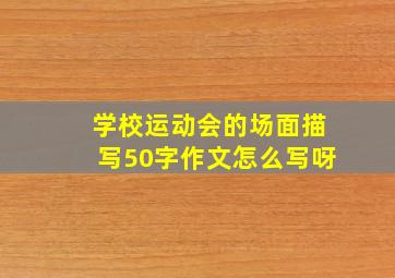 学校运动会的场面描写50字作文怎么写呀