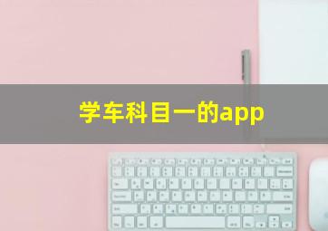 学车科目一的app