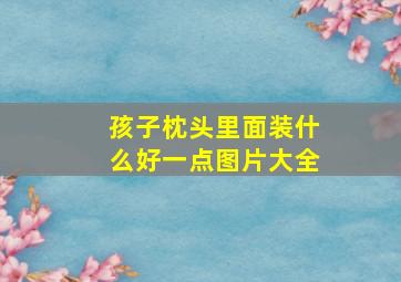 孩子枕头里面装什么好一点图片大全