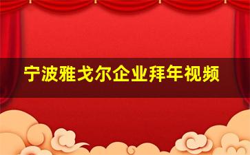 宁波雅戈尔企业拜年视频