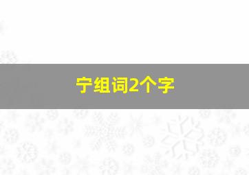 宁组词2个字