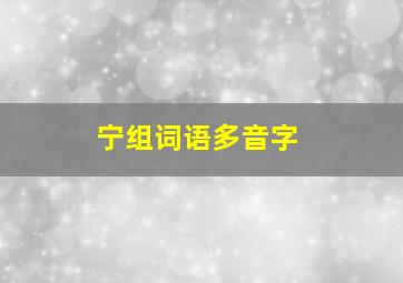 宁组词语多音字