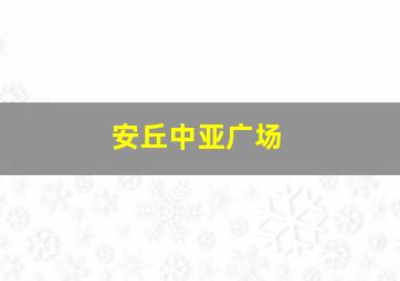 安丘中亚广场