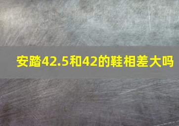 安踏42.5和42的鞋相差大吗