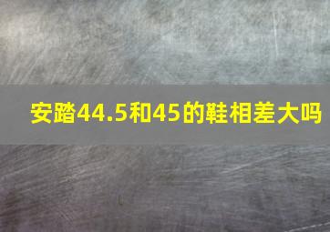 安踏44.5和45的鞋相差大吗