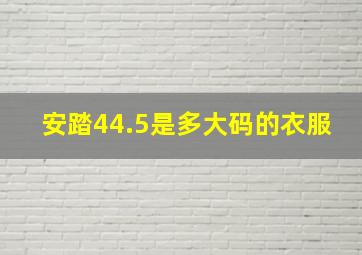 安踏44.5是多大码的衣服