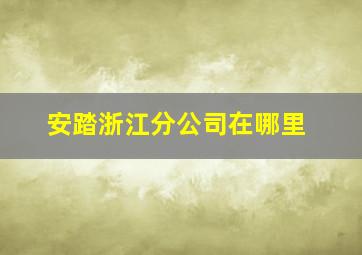 安踏浙江分公司在哪里