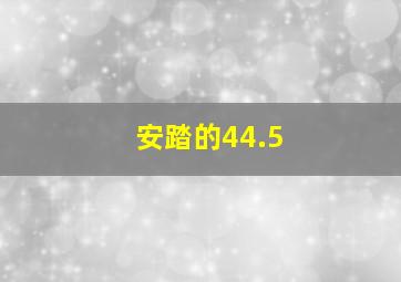 安踏的44.5