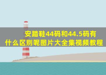 安踏鞋44码和44.5码有什么区别呢图片大全集视频教程