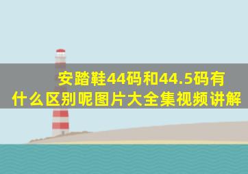 安踏鞋44码和44.5码有什么区别呢图片大全集视频讲解