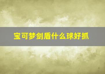 宝可梦剑盾什么球好抓