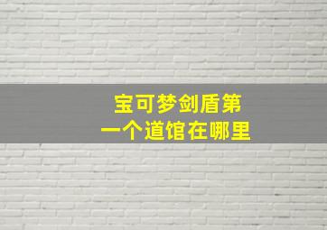 宝可梦剑盾第一个道馆在哪里