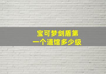 宝可梦剑盾第一个道馆多少级