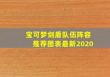 宝可梦剑盾队伍阵容推荐图表最新2020