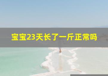 宝宝23天长了一斤正常吗