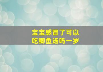 宝宝感冒了可以吃鲫鱼汤吗一岁