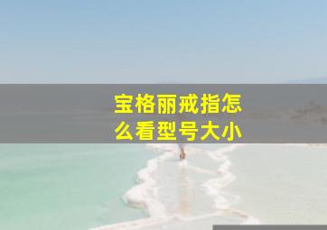 宝格丽戒指怎么看型号大小