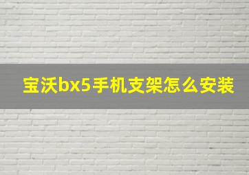 宝沃bx5手机支架怎么安装