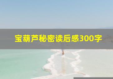 宝葫芦秘密读后感300字