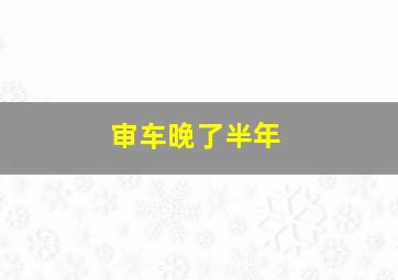 审车晚了半年