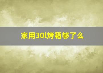 家用30l烤箱够了么