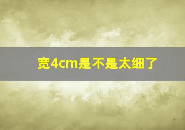 宽4cm是不是太细了