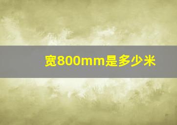 宽800mm是多少米