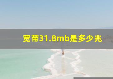 宽带31.8mb是多少兆