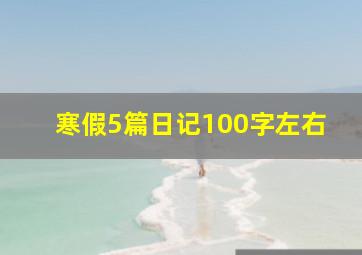 寒假5篇日记100字左右