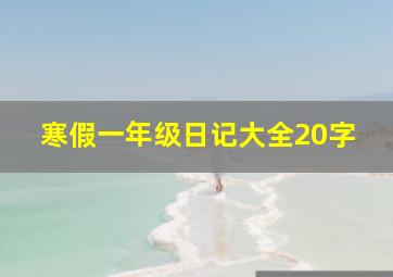 寒假一年级日记大全20字