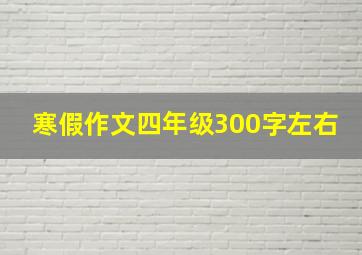 寒假作文四年级300字左右