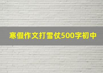 寒假作文打雪仗500字初中