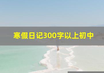 寒假日记300字以上初中