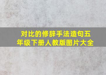 对比的修辞手法造句五年级下册人教版图片大全