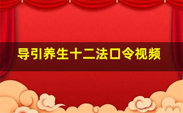 导引养生十二法口令视频