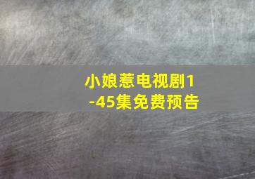 小娘惹电视剧1-45集免费预告