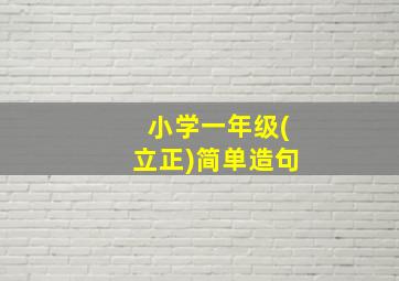 小学一年级(立正)简单造句