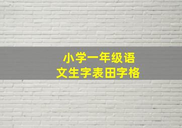 小学一年级语文生字表田字格