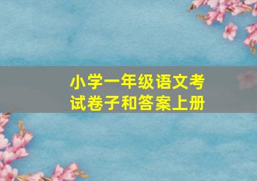 小学一年级语文考试卷子和答案上册