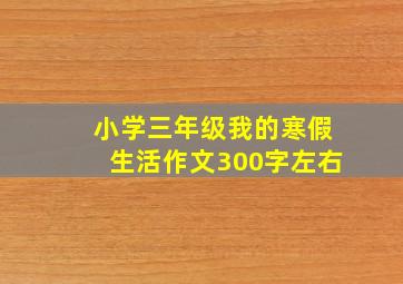 小学三年级我的寒假生活作文300字左右