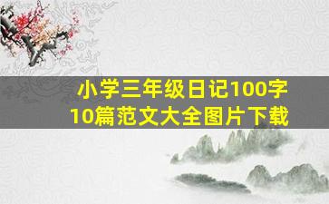 小学三年级日记100字10篇范文大全图片下载