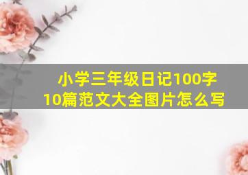 小学三年级日记100字10篇范文大全图片怎么写